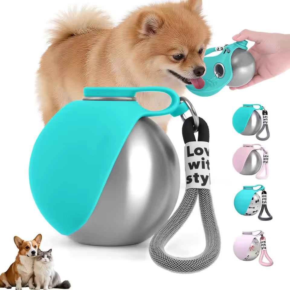 AquaGo Travel Bottle | 285ml Leak-Proof Pet Hydration Flask