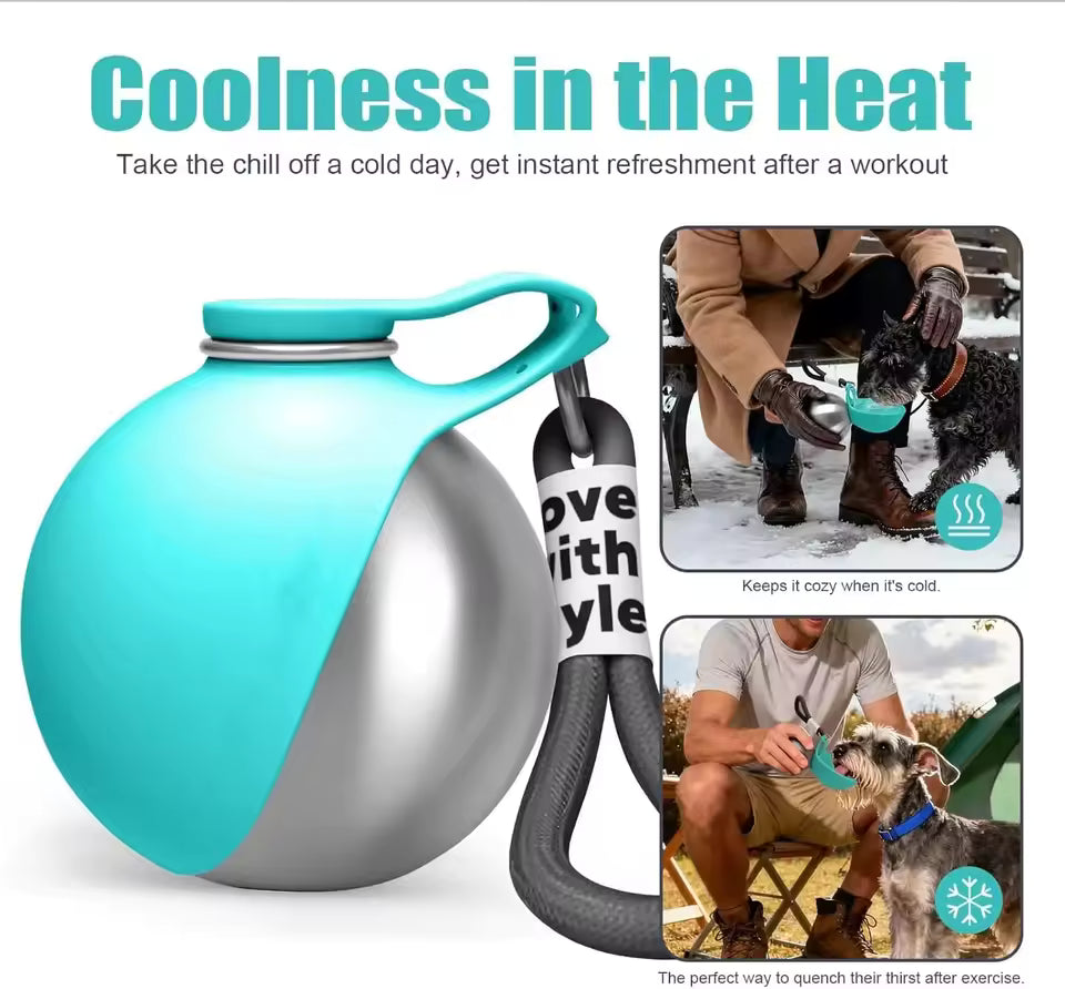 AquaGo Travel Bottle | 285ml Leak-Proof Pet Hydration Flask