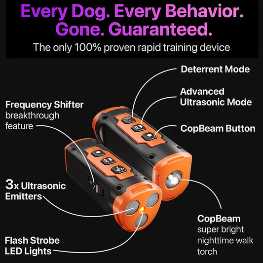 SilentGuard Ultrasonic Trainer | Rechargeable Bark Control & Safety Device