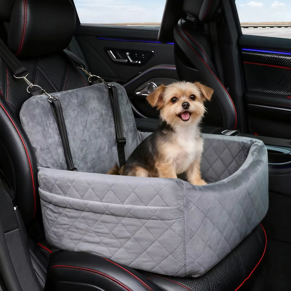CozyRide Pet Car Seat | Secure Travel Booster with Washable Cushion