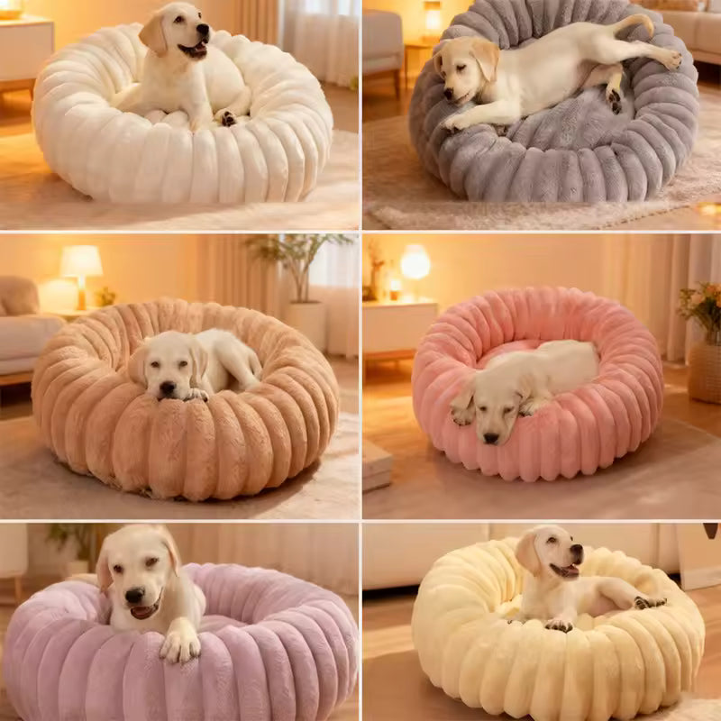 CloudNest Calming Pet Bed | Plush Donut Comfort with Washable Cover