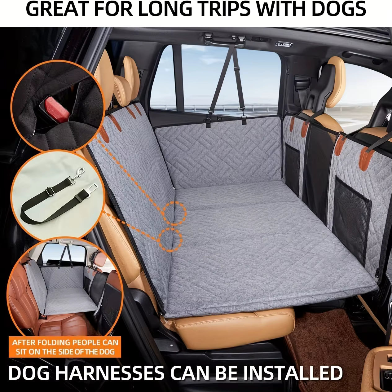 RideShield Hammock Cover | Waterproof Back Seat Protector for Pets