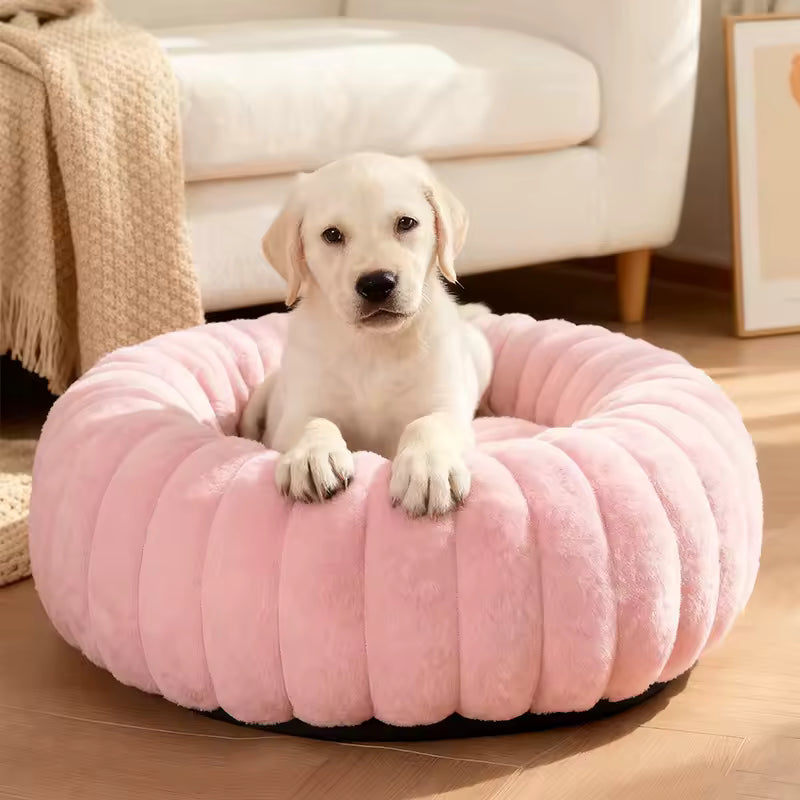 CloudNest Calming Pet Bed | Plush Donut Comfort with Washable Cover