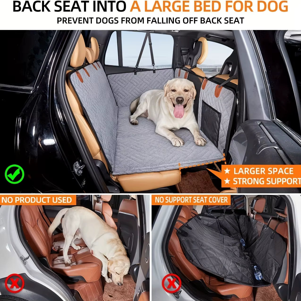 RideShield Hammock Cover | Waterproof Back Seat Protector for Pets